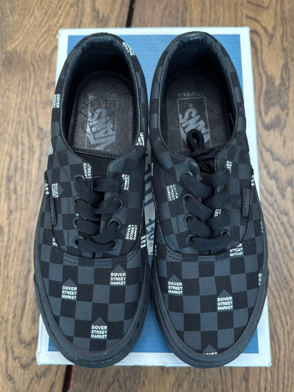 VANS Era x DSM Dover Street Market Monochromarket Triple Black Checker Sneakers